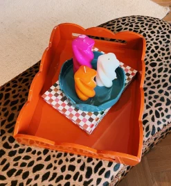 Addison Ross Orange Scallop Tray Medium