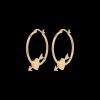 Arrowed Heart Hoop Earrings