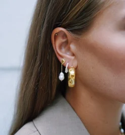 Baby Pearl Hoop Earrings