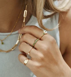 Birthstone Multi Ring 14K