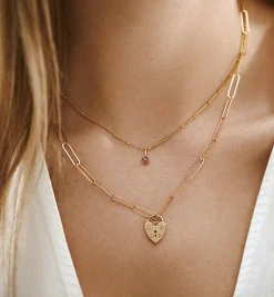 Birthstone Necklace Charm 14K