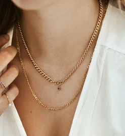Birthstone Necklace Charm 14K