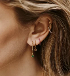 Birthstone Ring Earring 14K