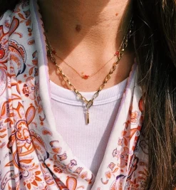 Blood Coral Necklace 14K