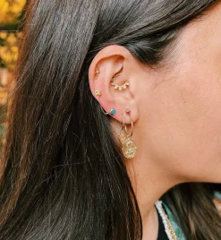 Blue Moon Piercing Front 14K