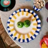 Blue Scalloped Dinner Plate
