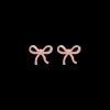 Blush Ribbon Stud Earrings