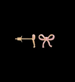 Blush Ribbon Stud Earrings