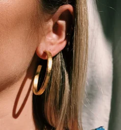 Brinker + Eliza Hammered Hoops Set