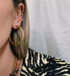 Brinker + Eliza Hammered Hoops Set