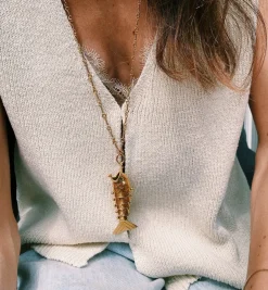 Brinker + Eliza Tale Fish Necklace