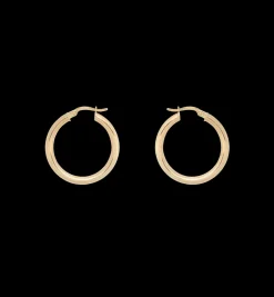 Classic Round Hoop Earrings (M) 14K