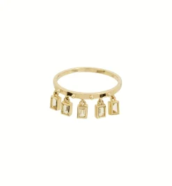 Drooping Aurelia Luster Ring 14K