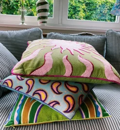 Embroidered Paisley Cushion