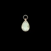 Enchanting Tear Green Amethyst Charm 14K
