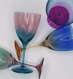 Faded Coral Wine Glass