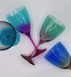 Faded Green Wine Glass