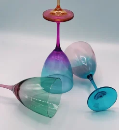 Faded Green Wine Glass