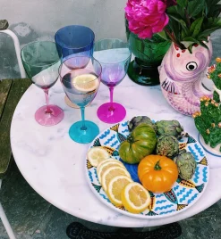 Faded Purple Wine Glass