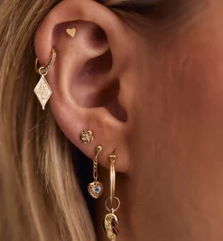 Flower Boy Piercing Front 14K