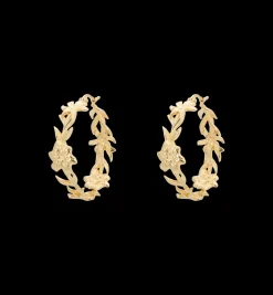 Flower Crown Hoop Earrings