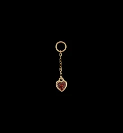 Glowing Heart Piercing Charm 14K
