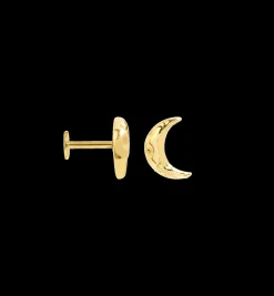 Golden Moon Piercing Front 14K