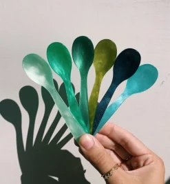 Green Acrylic Teaspoon Set