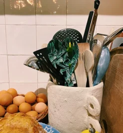 Green Marble Salad Cutlery Set