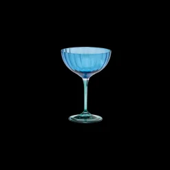 Jazzy Blue Champagne Glass