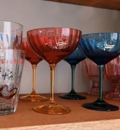 Jazzy Blue Champagne Glass