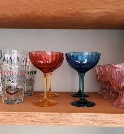 Jazzy Pink Champagne Glass