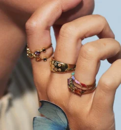 Kaleidoscope Trio Ring 14K