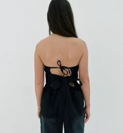 Laagam Cecile Black Strapless Top