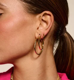 Large Organic Hoop Earrings
