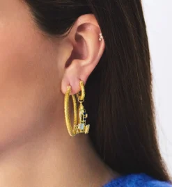 Large Spiral Hoop Earrings