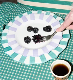 Lilac Scalloped Breakfast Plate