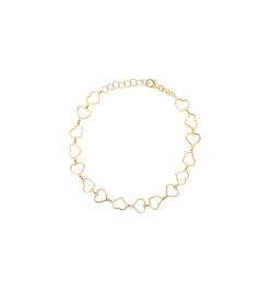 Linked Hearts Bracelet 14K