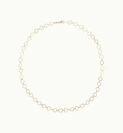 Linked Hearts Necklace 14K