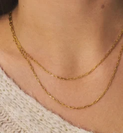 Link Plain Necklace 14K