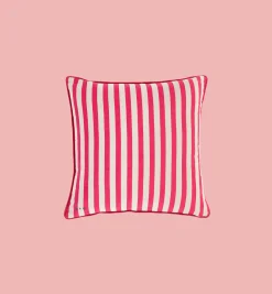 Magenta Striped Cushion