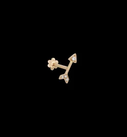 Maria Tash Diamond Arrow Threaded Stud Earring 14K