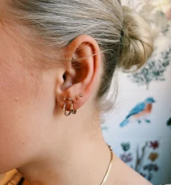 Maria Tash Diamond Arrow Threaded Stud Earring 14K
