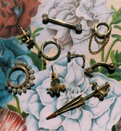 Maria Tash Diamond Trinity Left Nostril Screw 18K