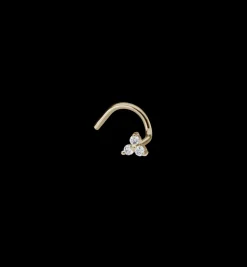 Maria Tash Diamond Trinity Right Nostril Screw 18K