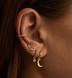 Meteor Stud Earring 14K