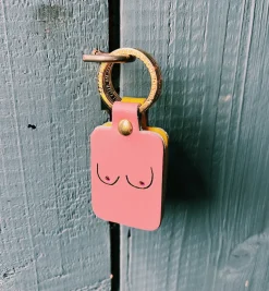 Pale Pink Key Chain Boob by Ark Colour Design