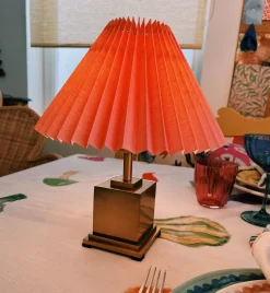 Pooky Square Brass Rechargeable Table Lamp