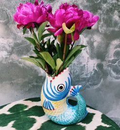 Popolo Blue Paolo Fish Vase