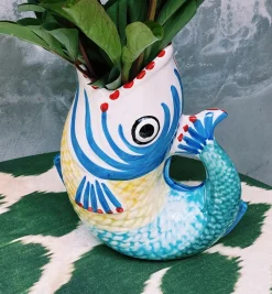 Popolo Blue Paolo Fish Vase